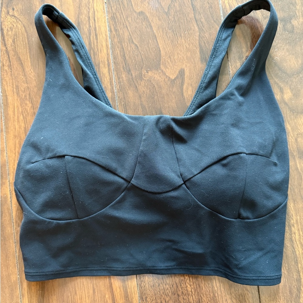 Lululemon Athletica Yoga Bra Top, Cropped Top,  Sports Bra, Black Size 6